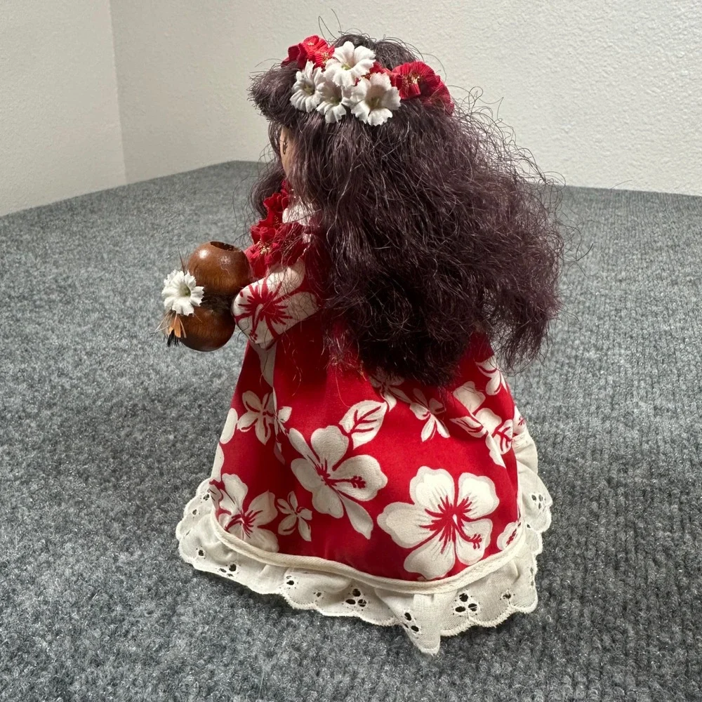 Vintage Handmade‎ Hawaiian Hula Girl with Ipu Air Freshener Doll 7